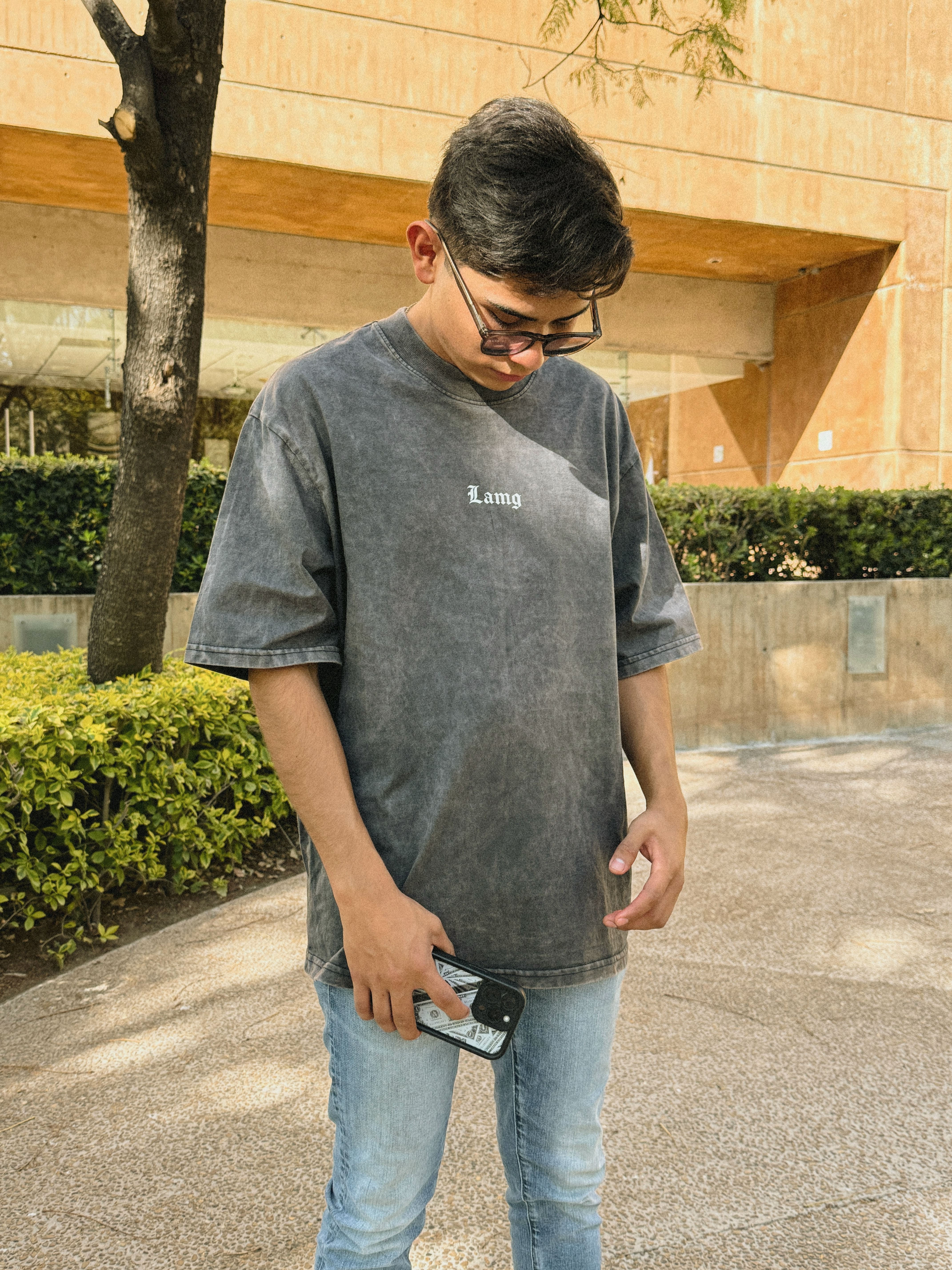 CON LOS SANTOS ACID WASHED TEE